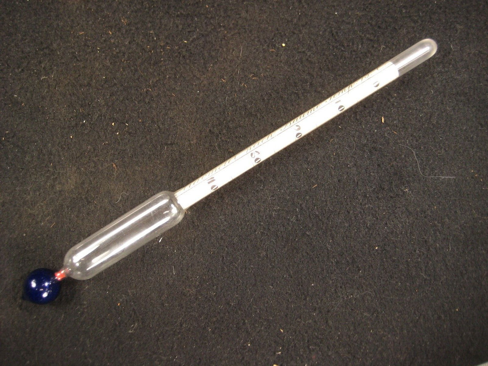 ANTIQUE BLOWN GLASS GERMAN HYDROMETER ARAOMETER