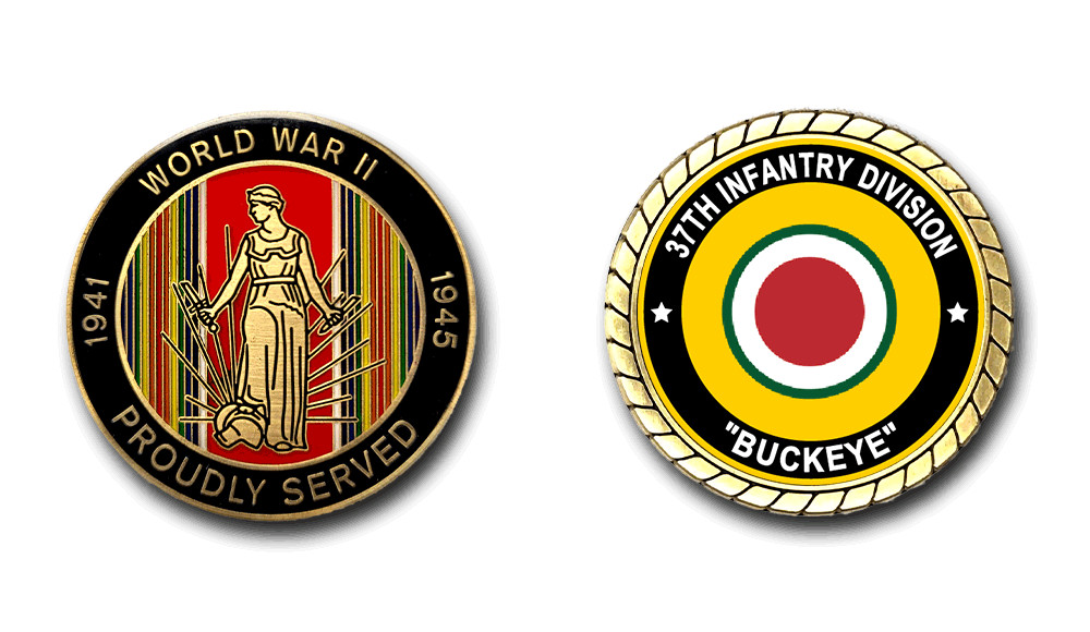 37th Infantry Division "Buckeye" WWII Service Challenge Coin