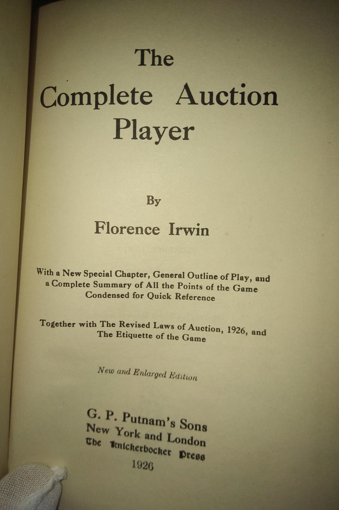 The Complete Auction Player by Florence Irwin