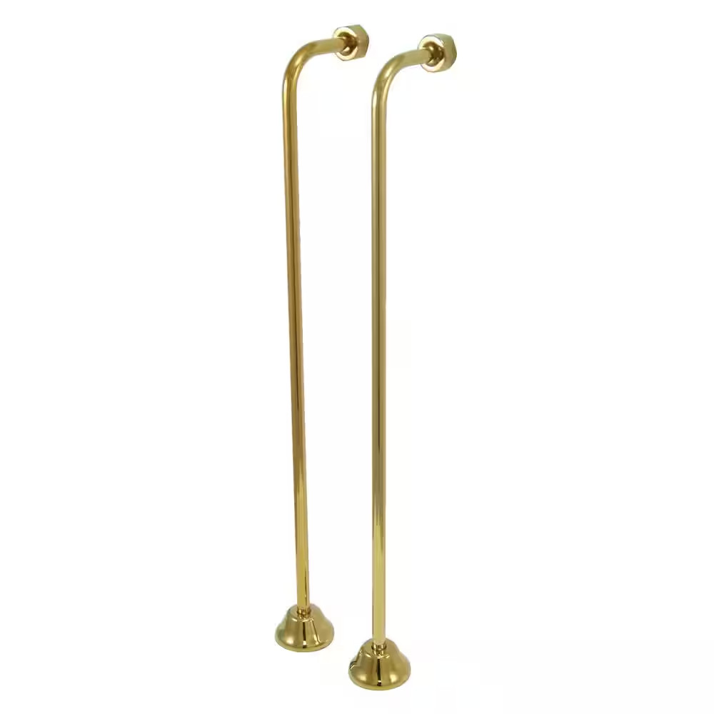 Vintage Single Offset Bath Supply, Polished Brass