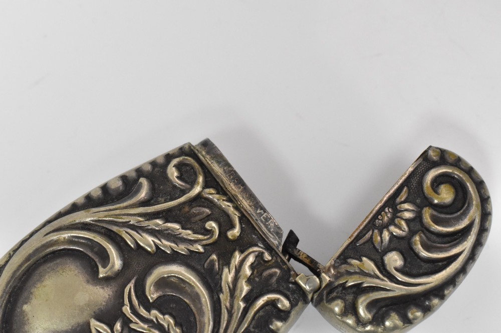 Antique German Silver Match Safe 2.75"