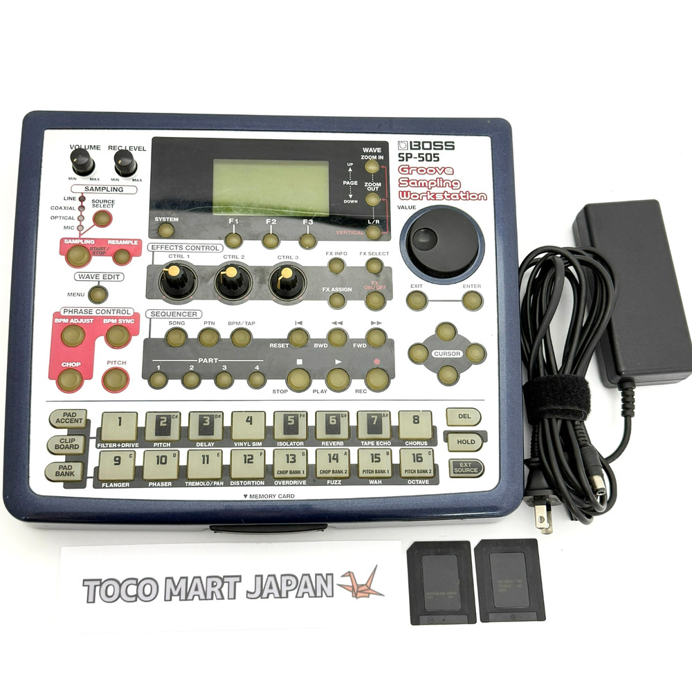 BOSS SP-505 Groove Sampling Workstation Digital Sampler W/Adapter, Memory card
