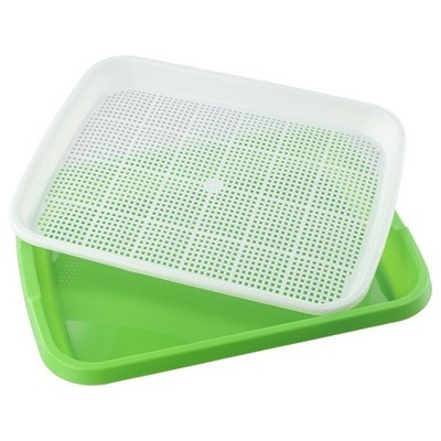 1 Pcs Green Plastic Sprouting Tray Sprouter Microgreens 2 Layer Hydroponic Tray