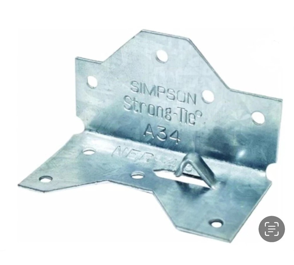 QTY 100 Simpson Strong-Tie A34 Framing Angle Box