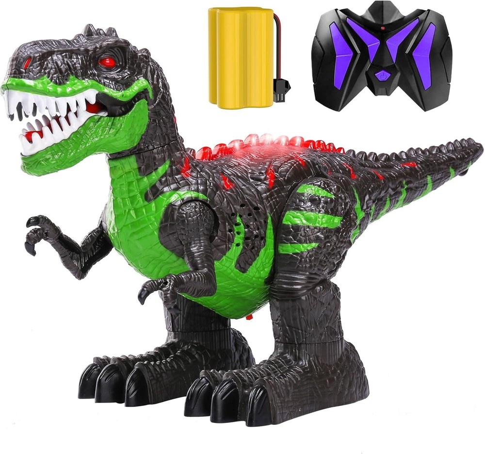 Rechargeable Remote Control Walking Dinosaur with Lights & Sounds - Ages 3-8