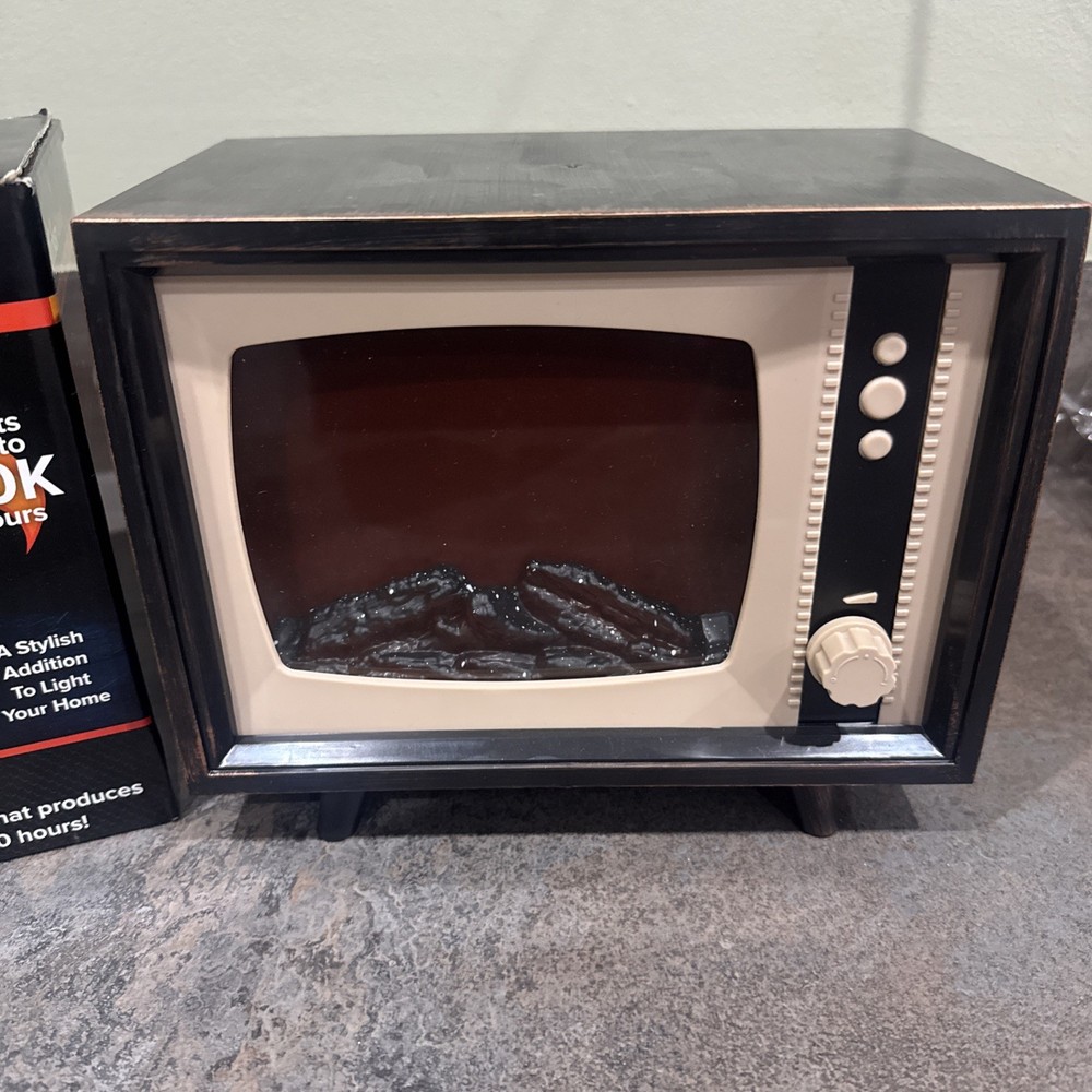 Decorative Realistic Fireplace Compact Retro Television Flicker Flames