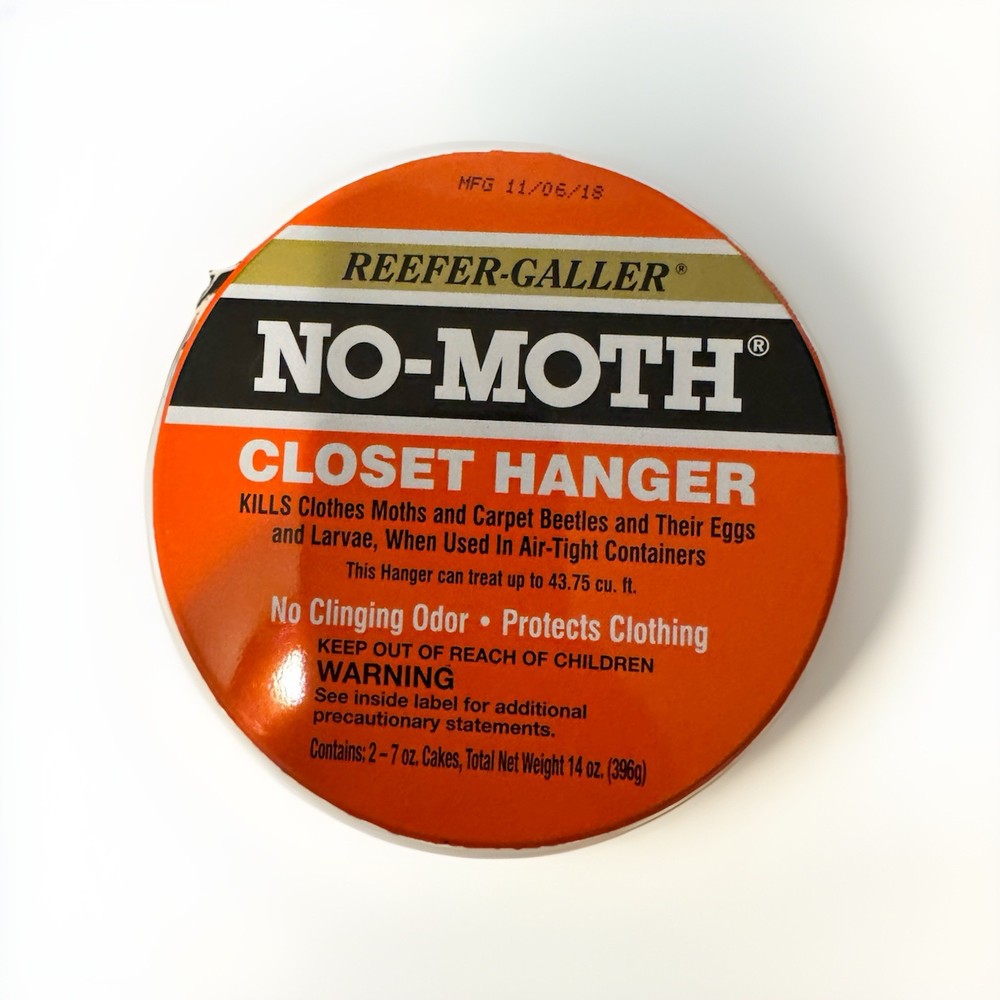 NO-MOTH 2 PACK: MOTH CAKE HANGER + CEDAR SPRAY BED BUG LICE KILLER REEFER-GALLER