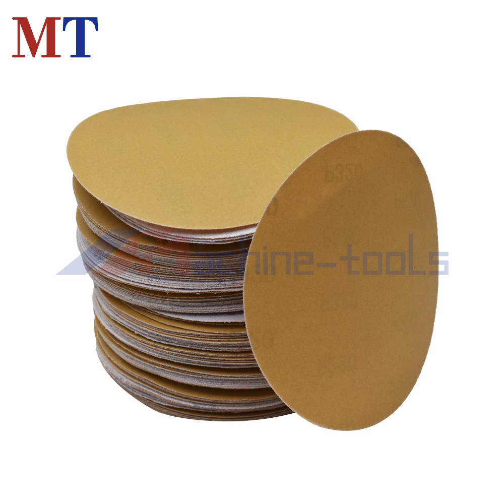 100 Pack 5" 180 Grit Disc Hook Loop Pads Sanding Discs Flocking NO-Hole