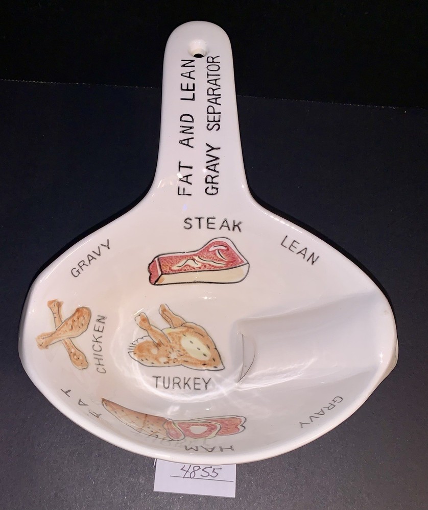 Ceramic No-Drip Gravy Fat Separator Vintage
