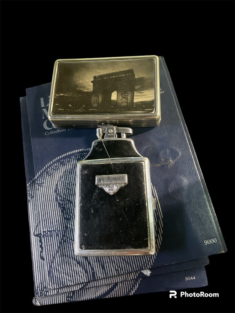 Vintage Lot Ronson Combo Cigarette Lighter & Cigarette Case Plus A Extra Case