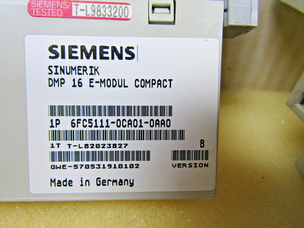 🔥 4) SIEMENS SINUMERIK DMP 16 MODULE 6FC5111-0CA01-0AA0 570 531 9101.02