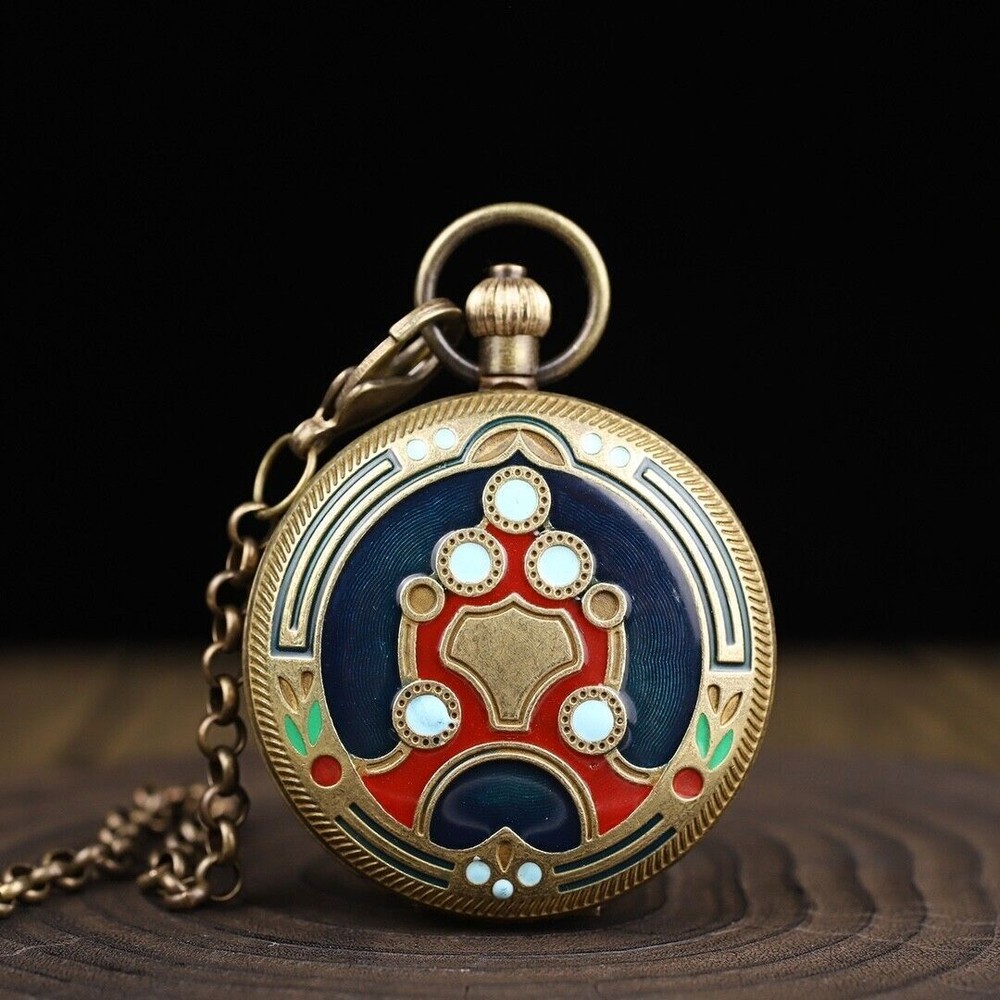 Double copper mechanical pocket watch