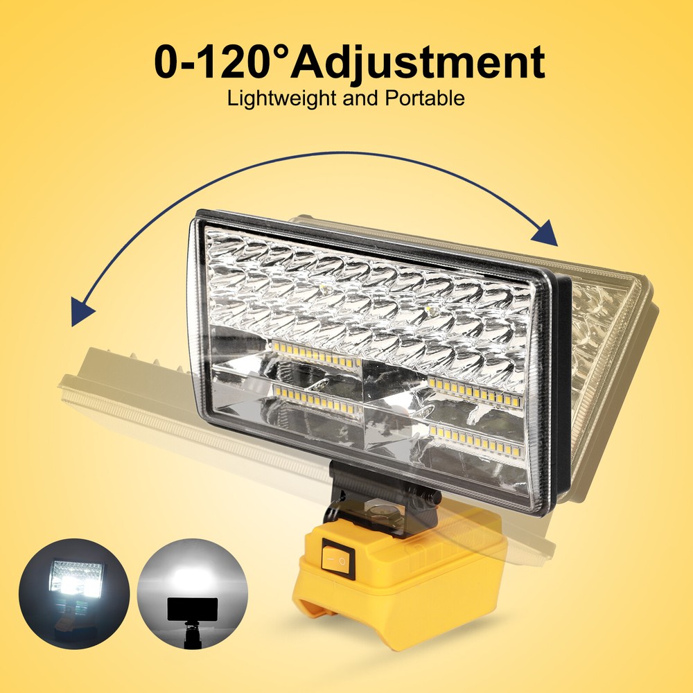 LED Work Light for Dewalt 20V Battery,90W Flood Light Torch for Workshop,Camping