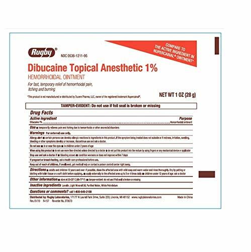 Dibucaine Oint 1% Rugby 28gm