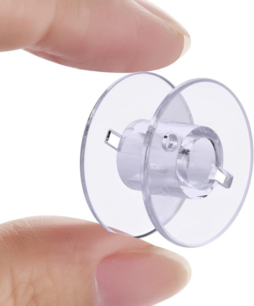 50 Clear Plastic Bobbins for Sewing Machines - Versatile and Durable