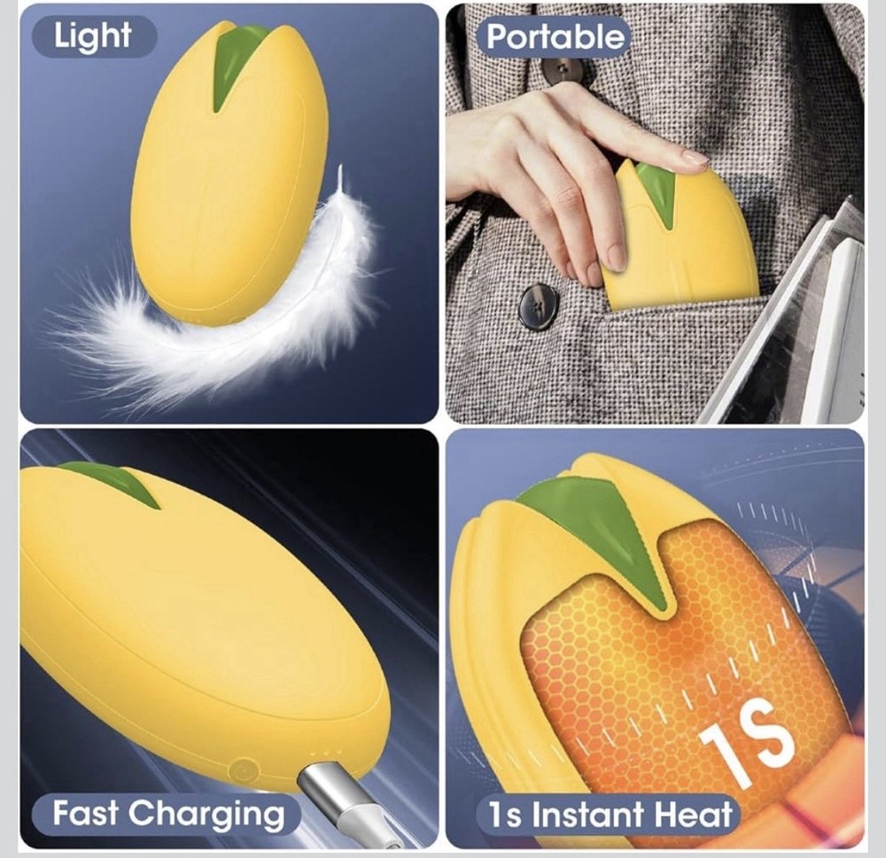 2Pcs Magnetic Rechargeable Hand Warmers, USB Battery 3 Adjustable Level