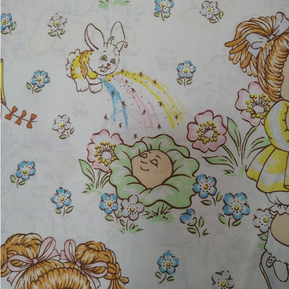 Cabbage patch 1980's Twin Flat sheet PeQuot