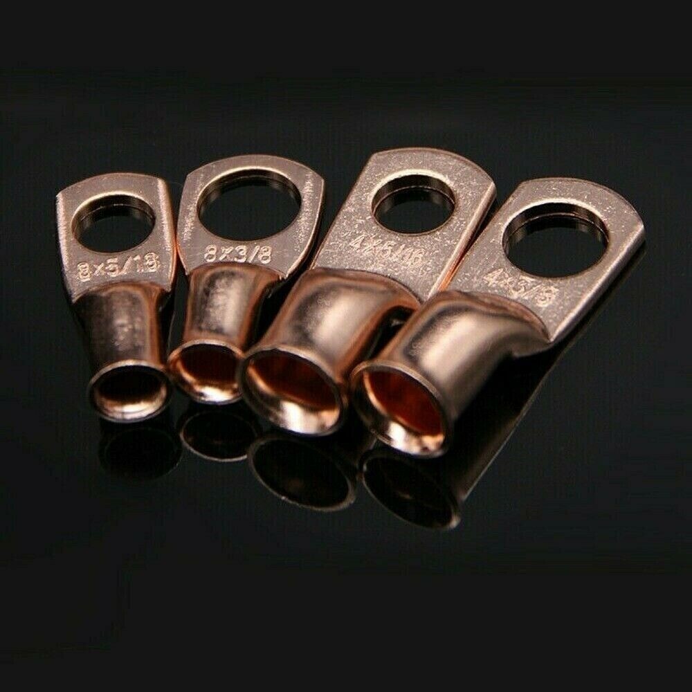 30PCS Assortment Copper Lug Cable Electrical Wire Connectors Crimp Terminals Kit