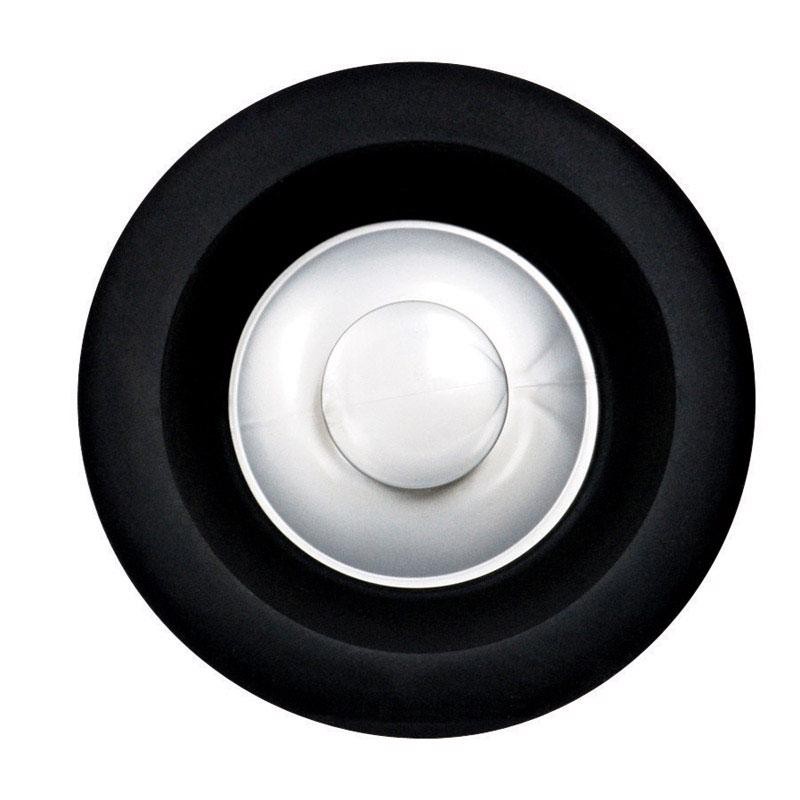 Danco 9D00010426 Black Universal Disposal Stopper with Chrome Knob
