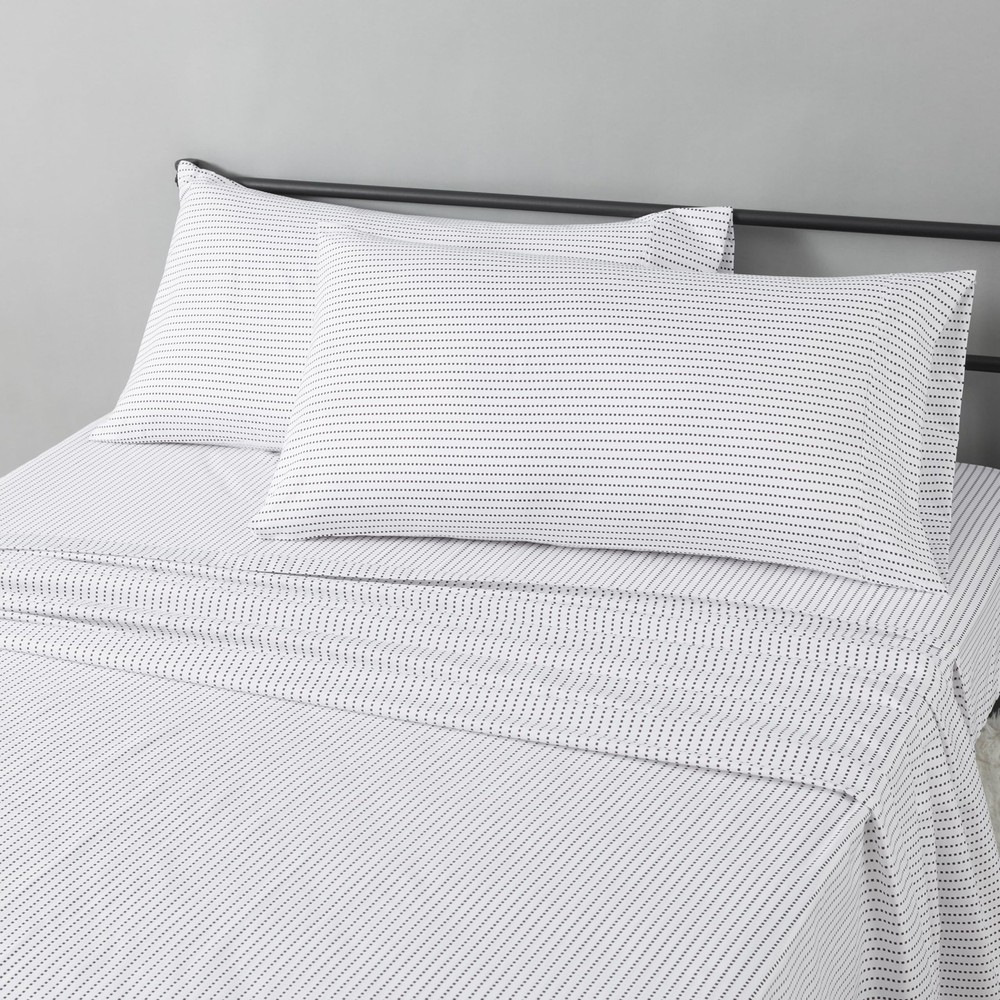 Lightweight Microfiber 4 Piece Bed Sheet Set Plum Printed King