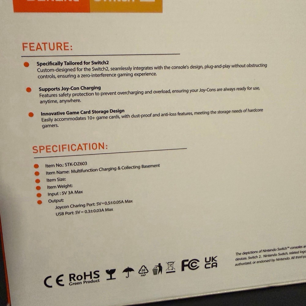 All-In-One Nintendo Switch 2 Console, Controller & Game Organizer/Charging Dock