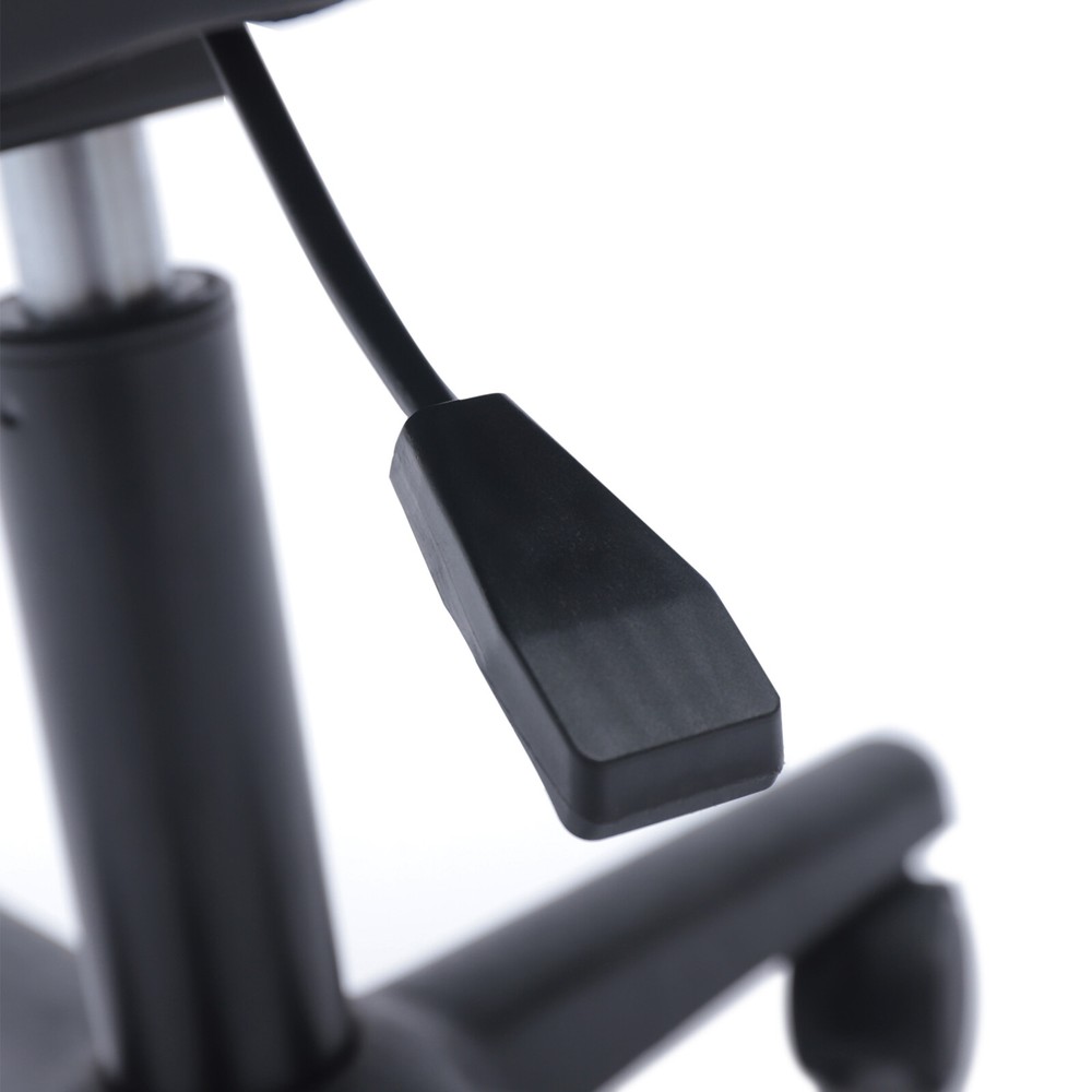 Footstool On Wheels, 15-20'' Adjustable Height, Rolling Stool Foot Rest Stool