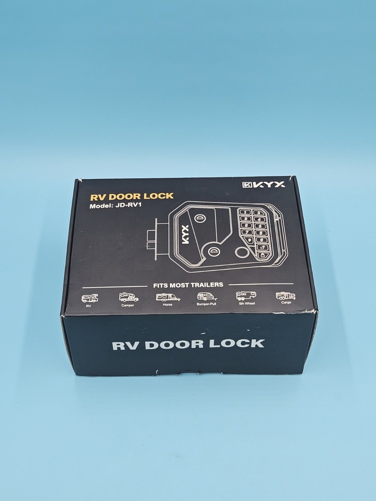 KYX RV Door Lock Keypad Keyless Entry with Remote Control Black JD-RV1