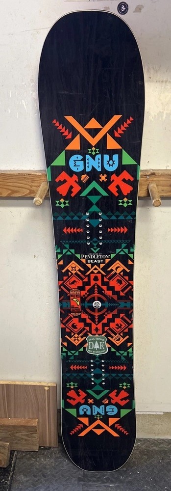 Gnu Beast 161W. Limited Edition Pendleton. Rare. Snowboard.