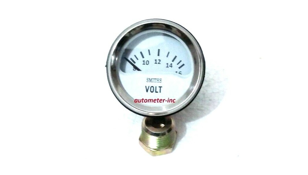 Smiths 2" / 52mm Volt Gauge White Face Chrome Bezel