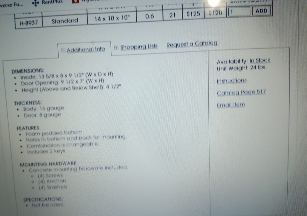 Steelcraft Personal Home Safe