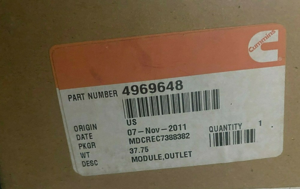 Genuine Cummins 4969648 DPF Filter  MODULE,OUTLET