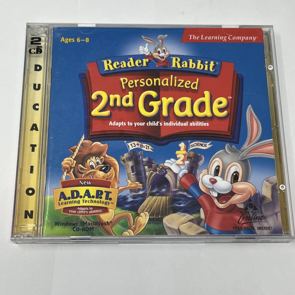 Reader Rabbit Personalized 2nd Grade PC Mac CD-ROM Software The Learning Company