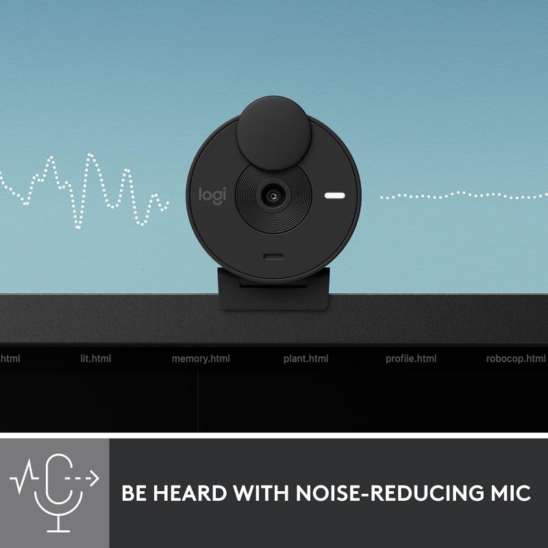 Full HD Webcam with Privacy Shutter, Noise Reduction Microphone, USB-C