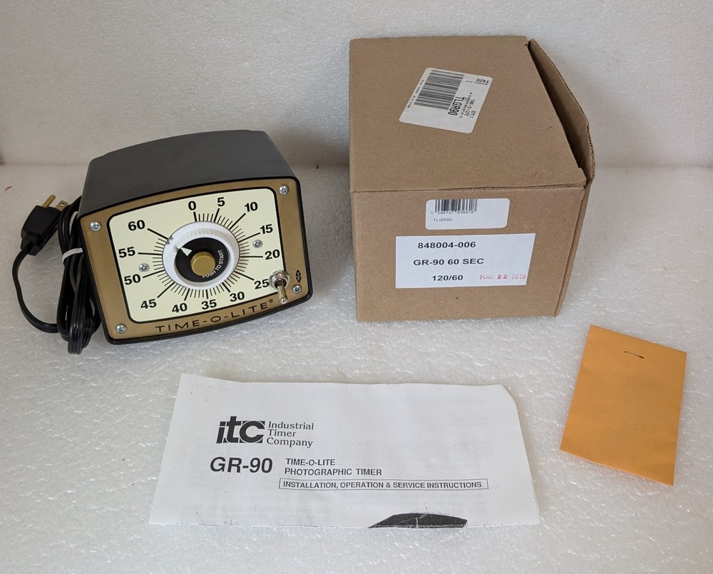 Time-O-Lite industrial timer model GR-90 / 60 Second New Opened Box