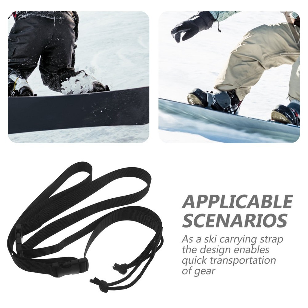 2 Pcs Ski Storage Straps Sking Foot Replacement Snowboard Leash Adjustable