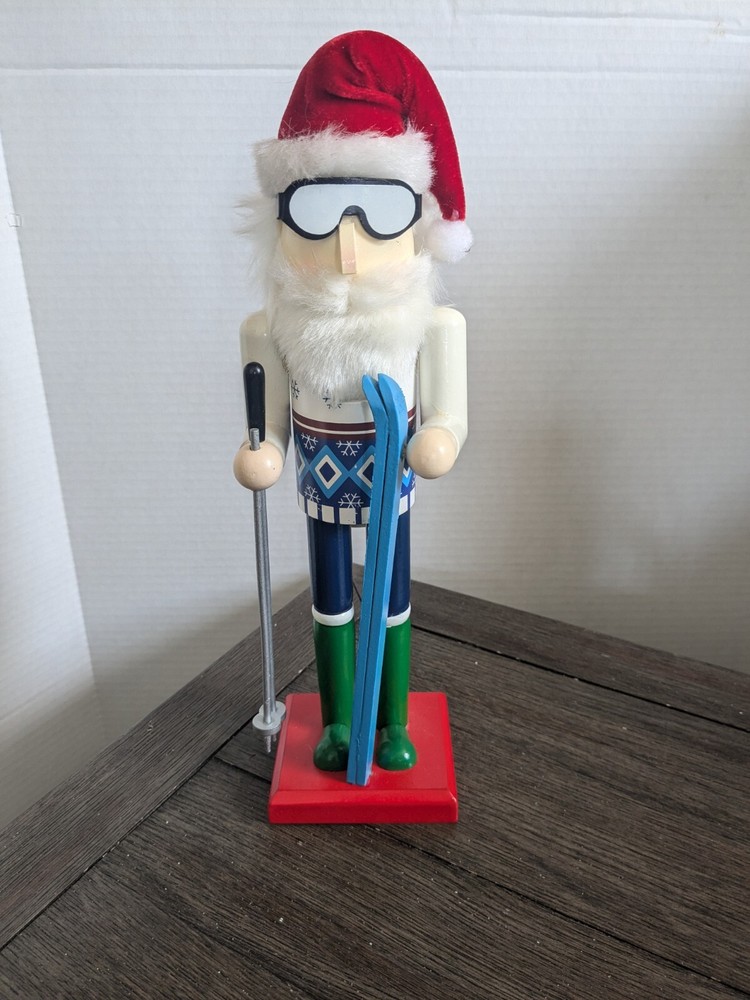 Santa Nutcracker Ski Skiing Wood Sunglasses Target Z5 2014 EUC