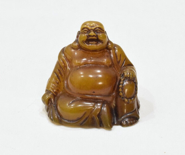 Buddha Carved Yellow Buddha Statue