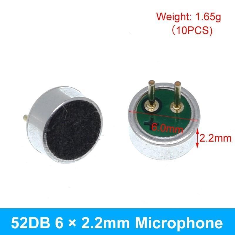 10Pcs Microphone 9x7mm Electret 2 Pin Pick-up Electronic Module Switch Sensor