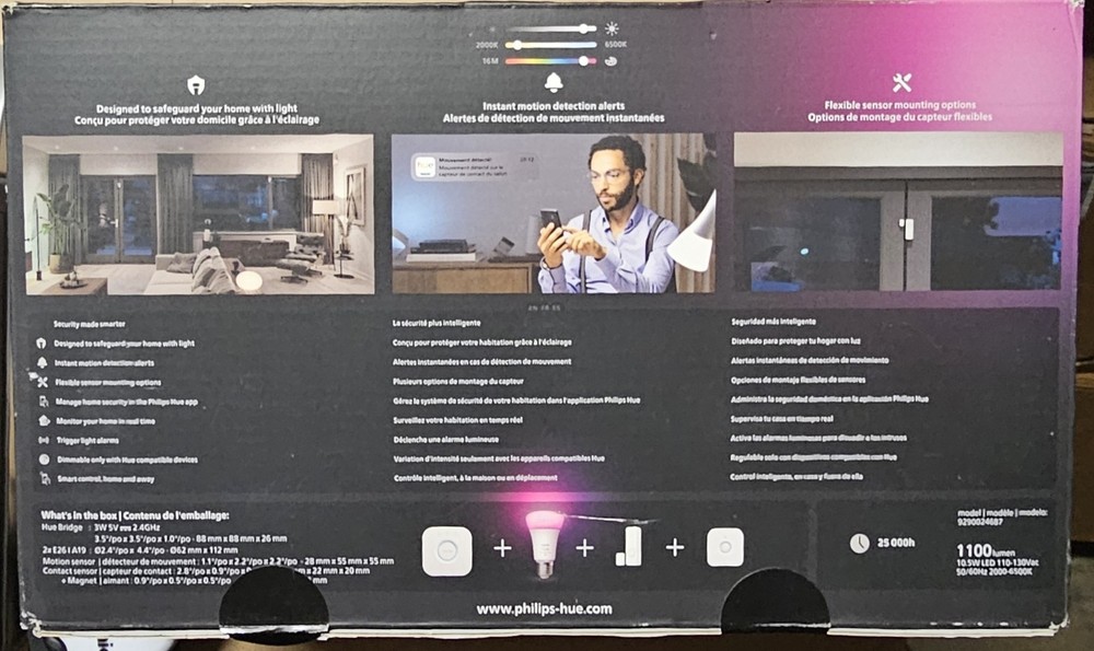Philips - Hue Security Sensor Starter Kit -White