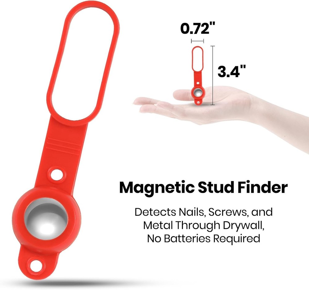 (2-Pack) Magnetic Stud Finder - 27 Lbs of Pull Power Stud Ball, Detects Nails,