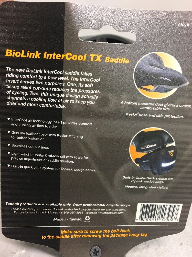 Topeak Bicycle Seat Cruiser Saddle BIOLINK INTERCOOL