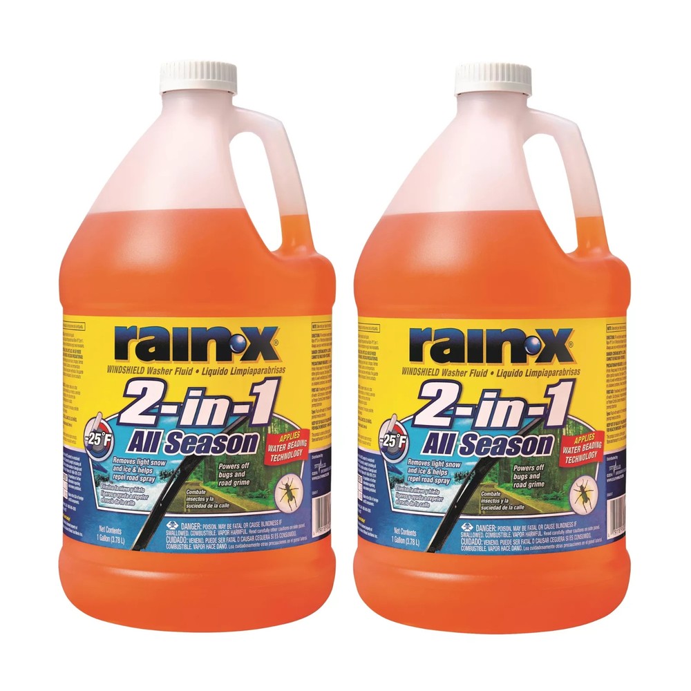 Rain-X Windshield Washer Fluid, 1 gal, 2-pack
