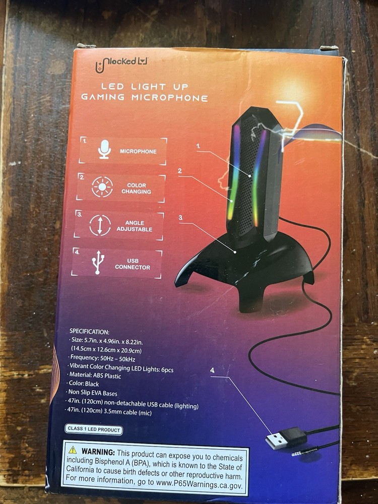 LED Light Up Gaming Microphone by Unlocked