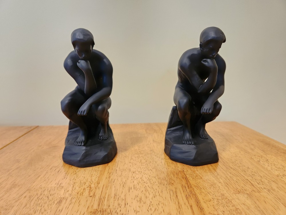 Bookends The Thinker People, Polystone, Black