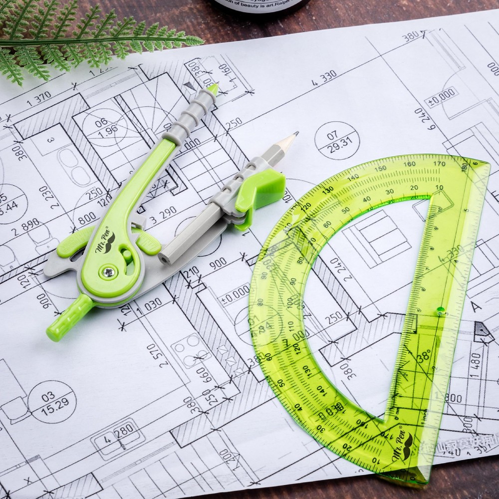 Mr. Pen- Compass and Protractor Set, Geometry Kit, Compass Protractor Set, Protr