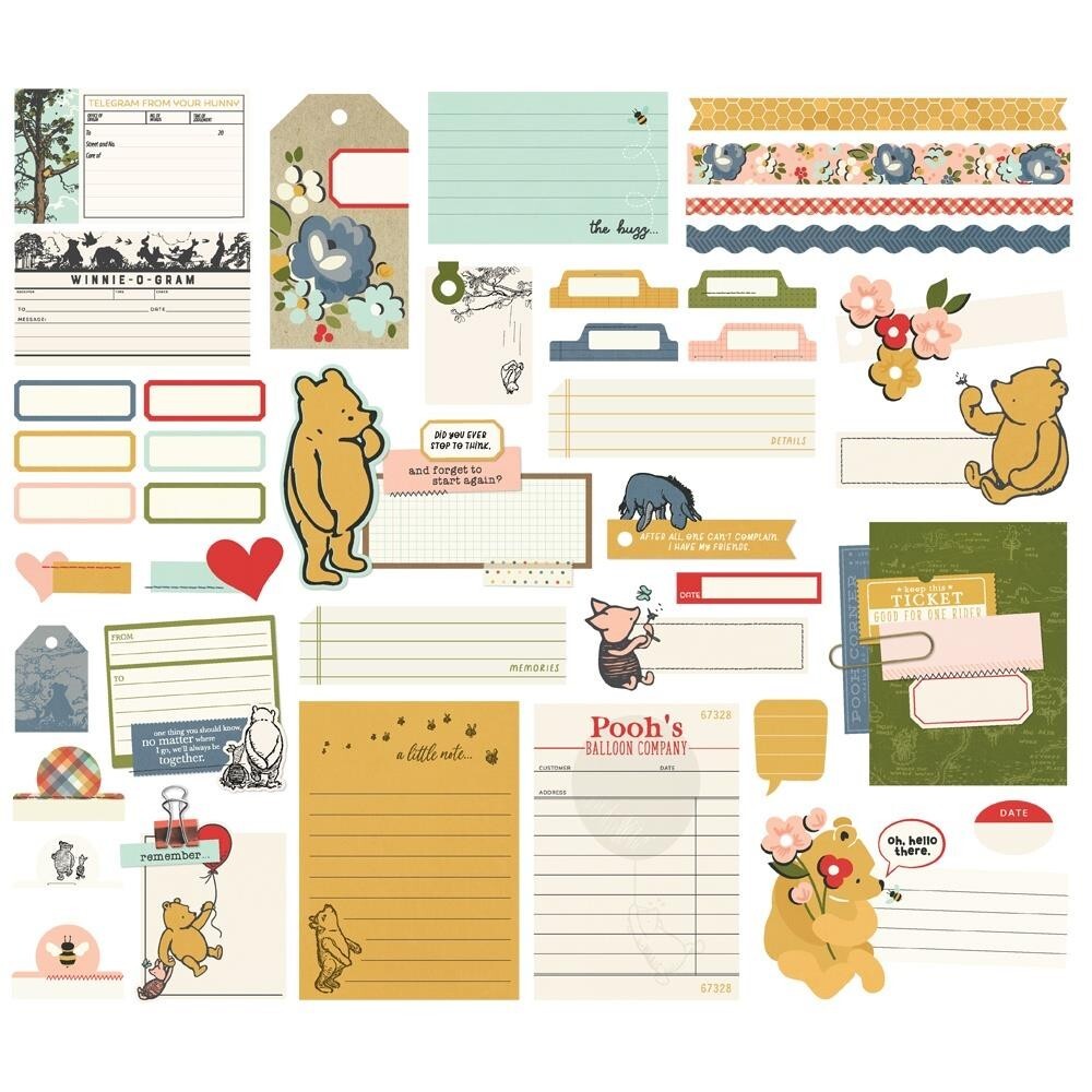 Simple Stories Say Cheese Classic Pooh Bits & Pieces Journal Bits