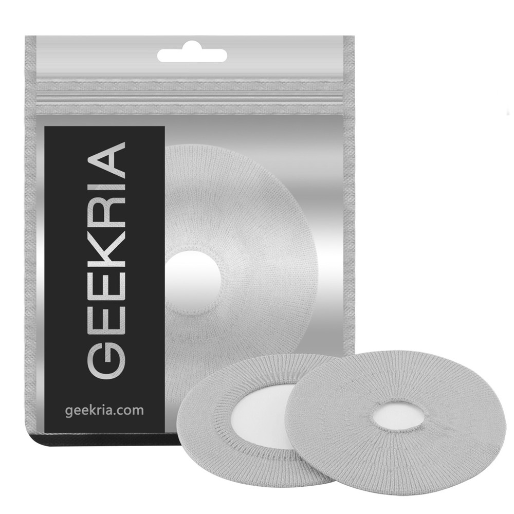 Geekria 2 Pairs Washable Headphone Covers (S / Grey)