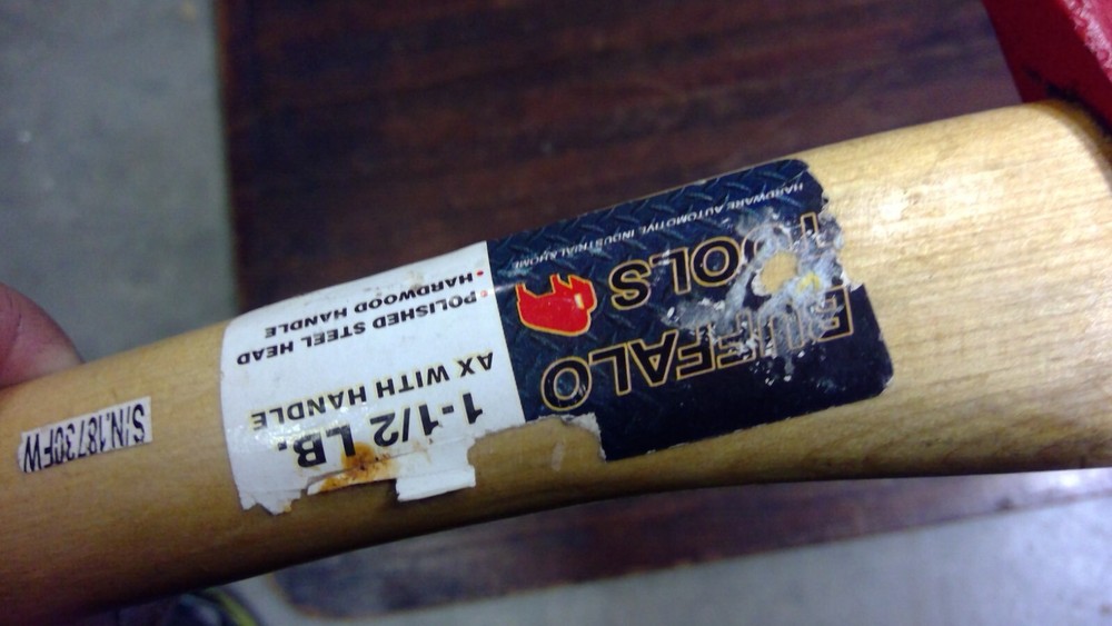 Buffalo Tools Single Bit Axe Hatchet Camp Axe 1lb 8 ounce 14 3/4" Handle.