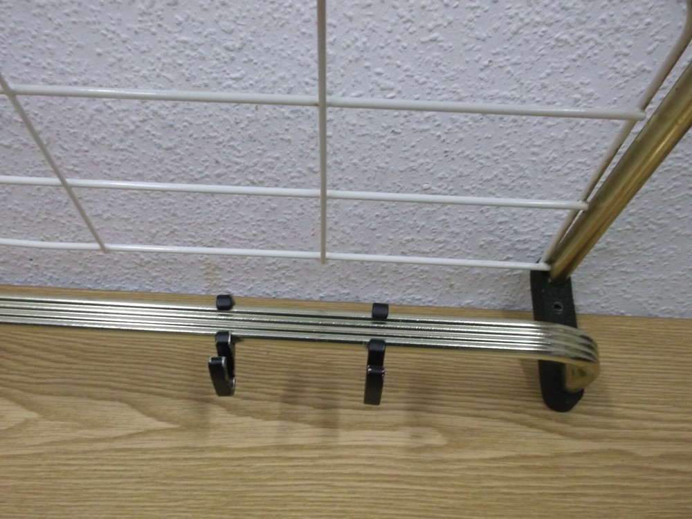 50s 60s Wardrobe Wall Coat Rack Shelf Hanging String Vintage