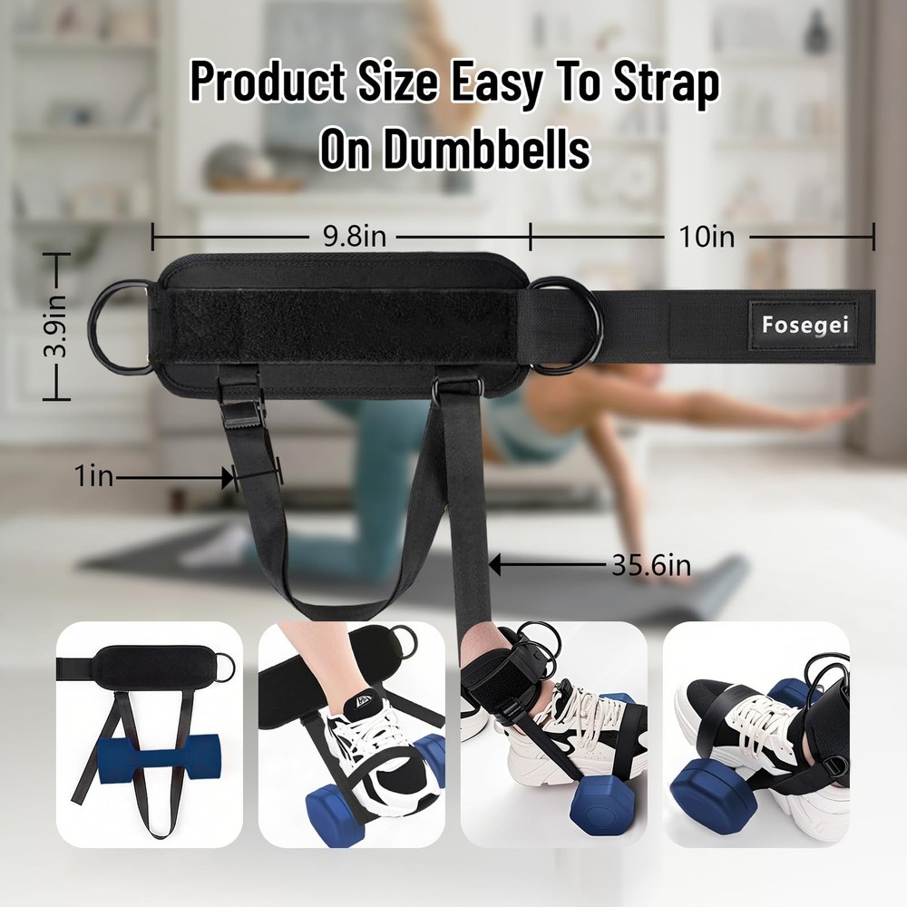 Ankle Straps for Dumbbell and Cable Machine, Monkey Foot Dumbbell Attachment ...